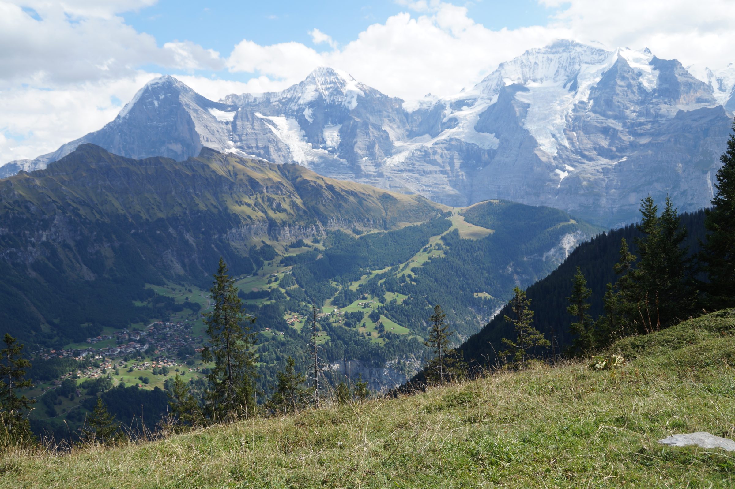 Panoramablick vom Rigi über den Vierwaldstättersee und die Schweizer Alpen